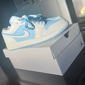 Brand new (never worn) Jordan 1 Low SE Reverse Ice Blue (women’s)